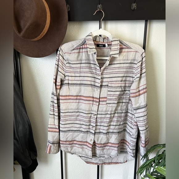Urban outfitters BDG multicolor flannel southwestern button down shirt blouse - Picture 1 of 5